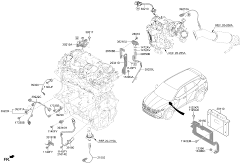 2026 Hyundai Tucson SENSOR ASSY-OXYGEN Diagram for 39210-2M835