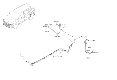2025 Hyundai Tucson Hybrid Brake Fluid Line Diagram 2