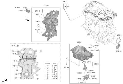 2025 Hyundai Tucson PAN ASSY-ENGINE OIL Diagram for 21510-2M870