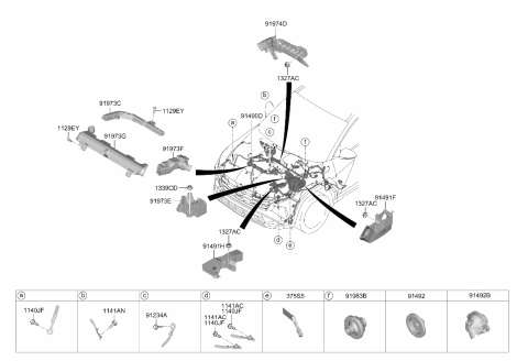 2026 Hyundai Tucson Protector Wiring Diagram for 91961-P4041