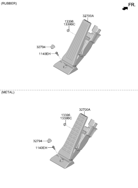 2025 Hyundai Tucson PEDAL ASSY-ACCELERATOR Diagram for 32700-N9310