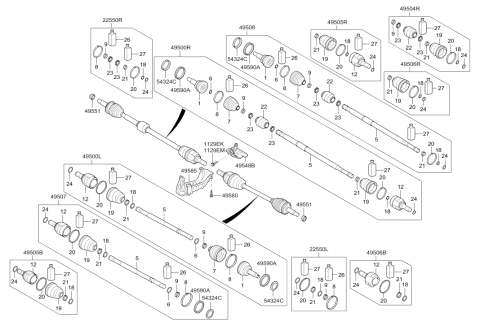 2015 Hyundai Elantra GT Heat Protector Diagram for 49548-3X100