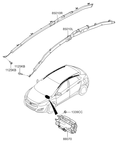 2017 Hyundai Elantra GT Air Bag System Diagram 2