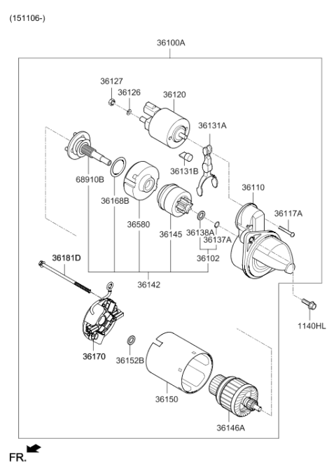 2017 Hyundai Elantra GT Starter Diagram 2
