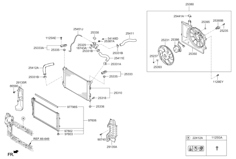 2017 Hyundai Elantra GT Right Air Guard Diagram for 29134-A5100