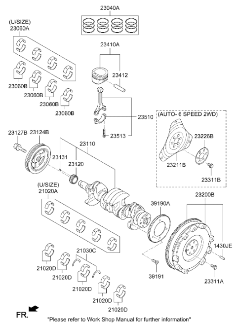 2021 Hyundai Accent Crankshaft & Piston Diagram 2