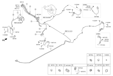 2022 Hyundai Accent Clip Diagram for 58752-H9200
