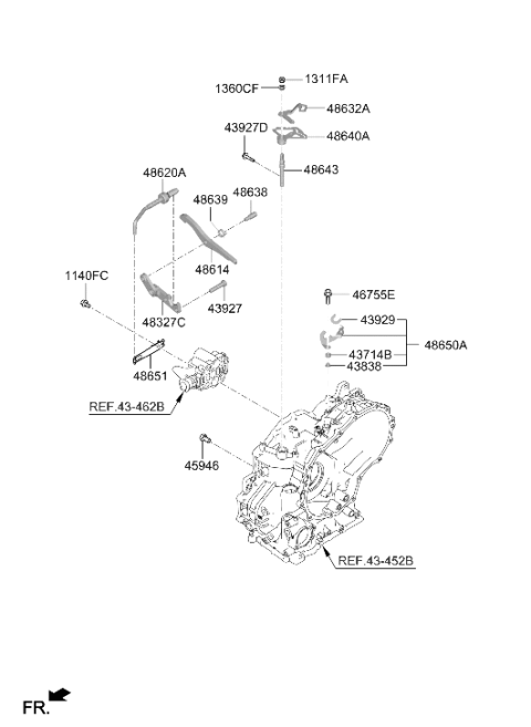 2021 Hyundai Accent Transaxle Brake-Auto Diagram 2