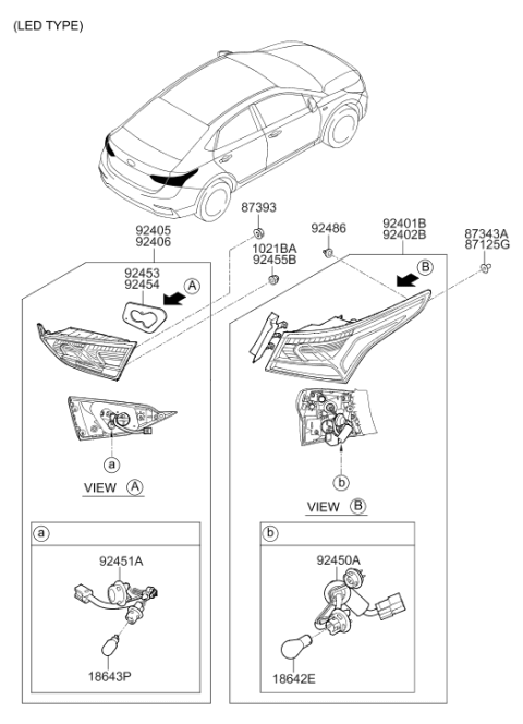 2021 Hyundai Accent Rear Combination Lamp Diagram 2