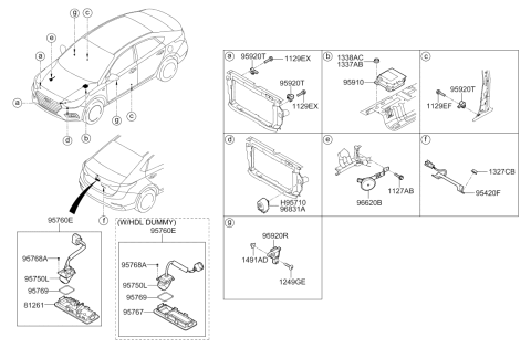 2021 Hyundai Accent Packing-Silicon Diagram for 95769-F2000