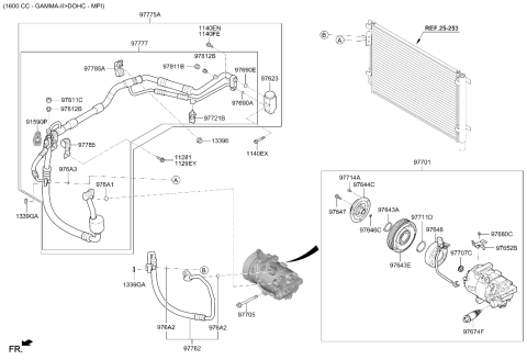 2019 Hyundai Accent Compressor Assembly Diagram for 97701-H9200