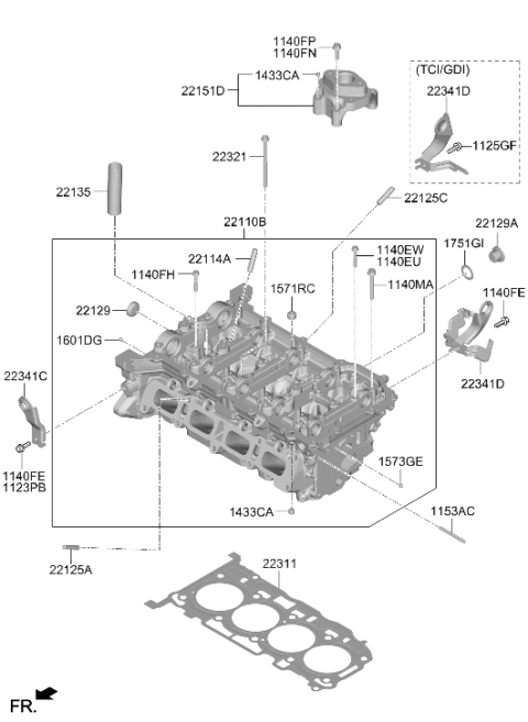 2022 Hyundai Sonata Cylinder Head Diagram 2