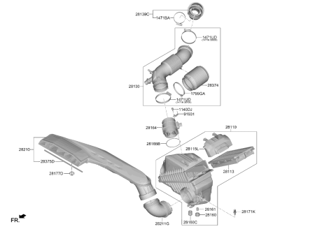 2022 Hyundai Sonata Air Cleaner Diagram 3