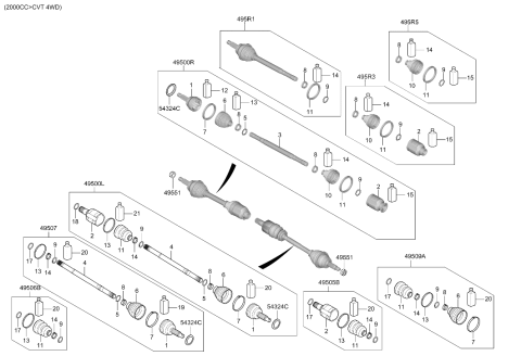 2022 Hyundai Kona Drive Shaft-Front Diagram 4