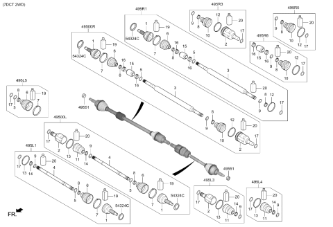 2022 Hyundai Kona Drive Shaft-Front Diagram 2