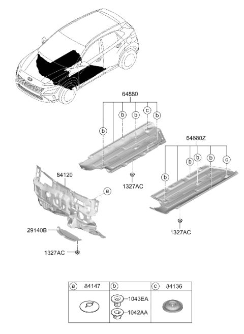 2022 Hyundai Kona Isolation Pad & Plug Diagram 2