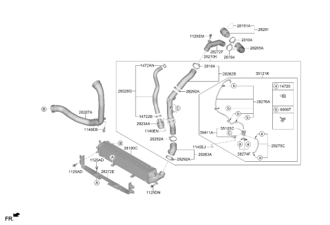 2023 Hyundai Kona Cooler Assembly-Inter Diagram for 28270-2M650