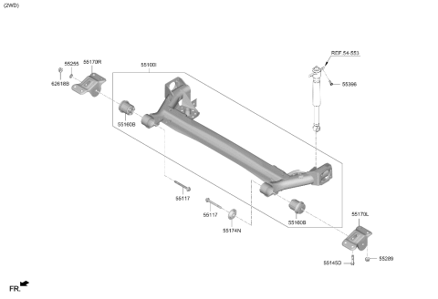 2022 Hyundai Kona Rear Suspension Control Arm Diagram 2