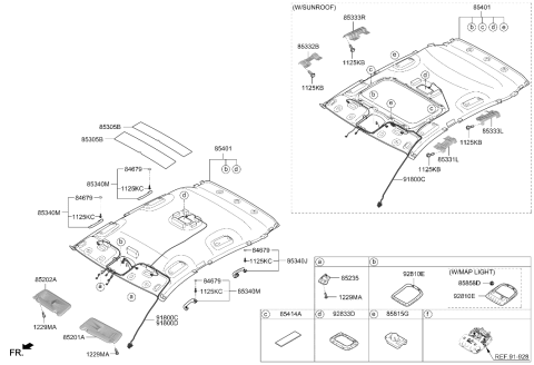 2023 Hyundai Kona HANDLE ASSY-ROOF ASSIST REAR,L Diagram for 85340-M0200-NNB