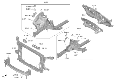 2023 Hyundai Palisade Pad-Fender Support Diagram for 84146-S8000