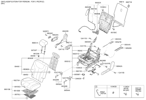 2025 Hyundai Palisade 2nd Seat Diagram 3