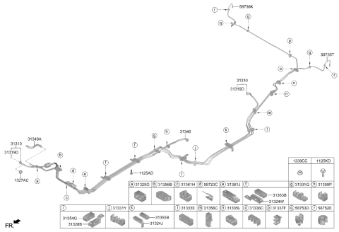 2023 Hyundai Palisade Clip Diagram for 58753-A9050