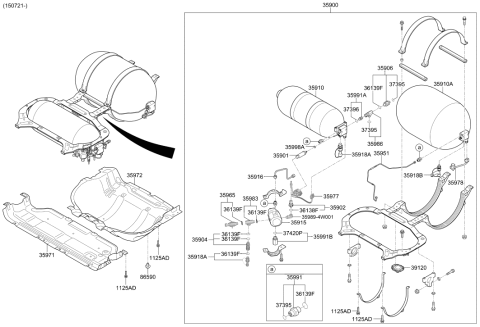 2016 Hyundai Tucson Fuel Cell Hydrogen System Diagram 3