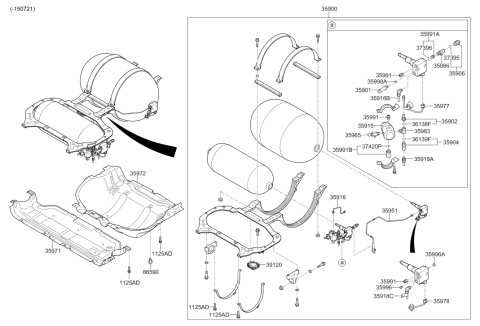 2017 Hyundai Tucson Hss Purge Valve Diagram for 35965-4W000