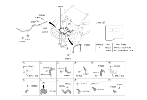 2021 Hyundai Kona Electric Relay-High Voltage Main Diagram for 95229-K4100