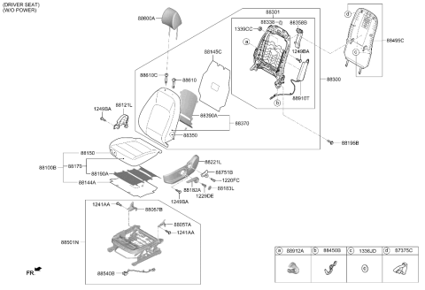 2019 Hyundai Kona Electric Front Seat Diagram 2