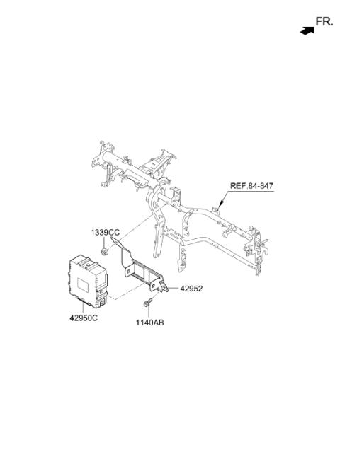2019 Hyundai Kona Electric Traction Motor & GDU Diagram 2