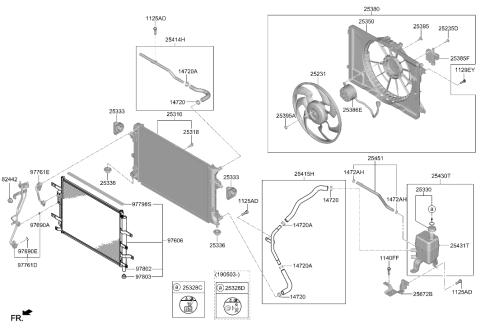 2019 Hyundai Kona Electric Radiator To Reservoir Hose Diagram for 25451-K4330