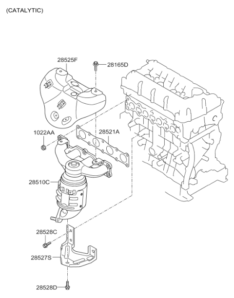 2009 Hyundai Sonata Old Body Style Exhaust Manifold Diagram 2