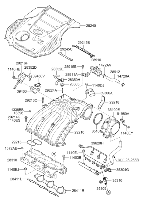 2009 Hyundai Sonata Old Body Style Intake Manifold Diagram 2