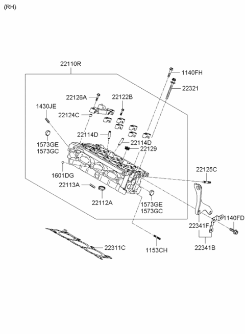 2008 Hyundai Sonata Cylinder Head Diagram 2