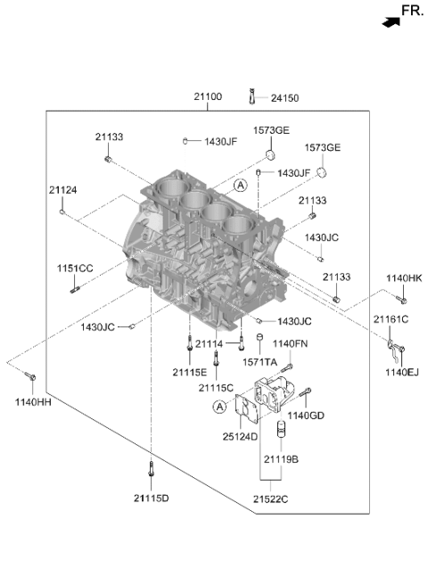 2008 Hyundai Sonata Seal-Oil Rear Diagram for 21443-3E000