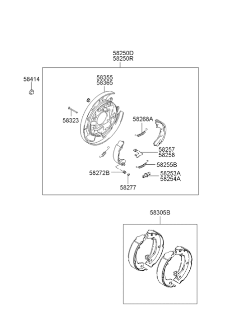 2008 Hyundai Sonata Rear Wheel Brake Diagram 2