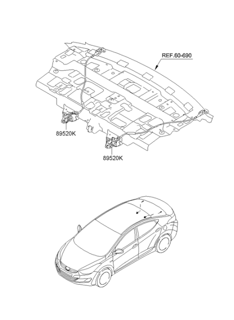2013 Hyundai Elantra US Alabama made 2nd Seat Diagram 2