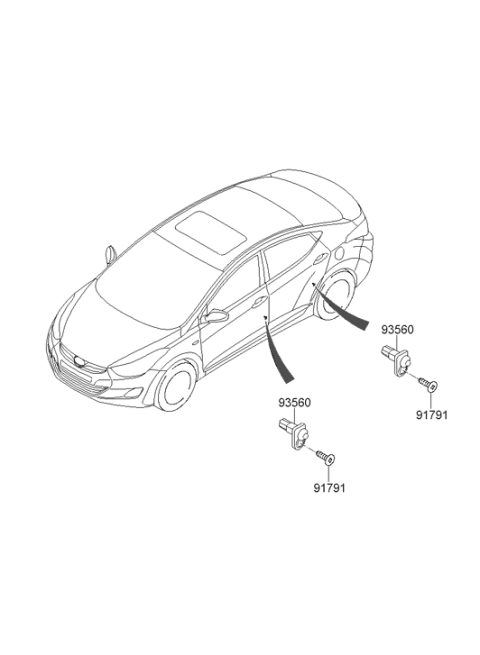 2011 Hyundai Elantra US Alabama made Switch Diagram 2