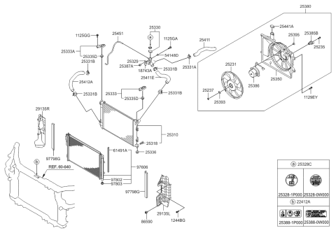 2013 Hyundai Elantra Radiator Assembly Diagram for 25310-3X010