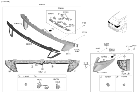 2024 Hyundai Tucson Korean made Rear Combination Lamp Diagram 2
