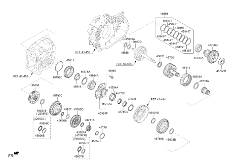2022 Hyundai Tucson Thrust Race Diagram for 45803-4G630