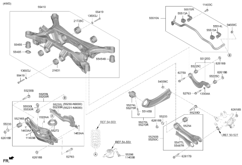 2024 Hyundai Tucson Korean made Rear Suspension Control Arm Diagram 2