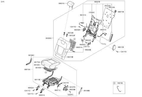 2024 Hyundai Tucson Korean made 2nd Seat Diagram 2