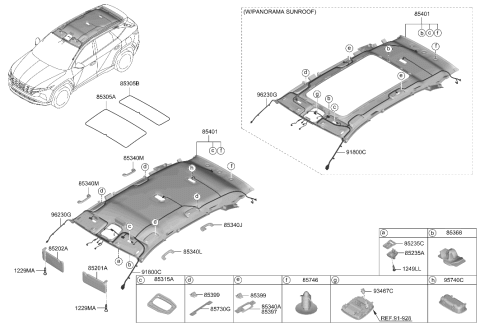 2022 Hyundai Tucson P.C.B ASSY Diagram for 92730-N9100