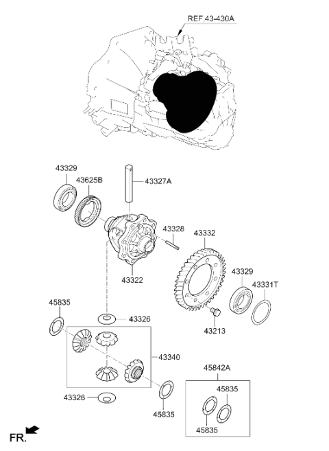 2018 Hyundai Elantra GT Transaxle Gear-Manual Diagram 4