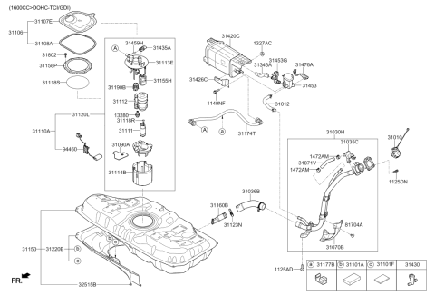 2019 Hyundai Elantra GT Fuel System Diagram 2