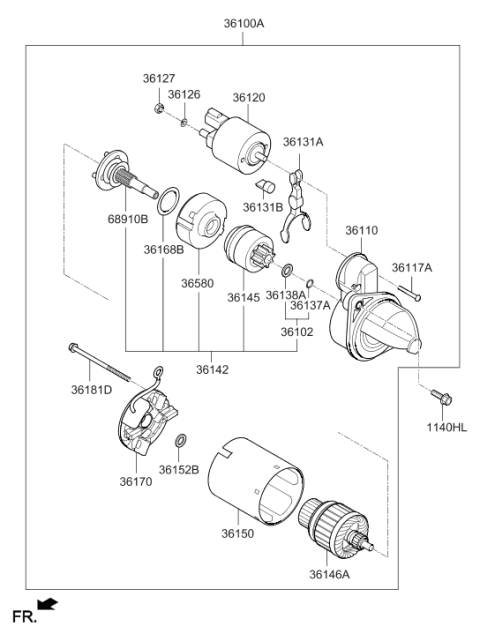 2019 Hyundai Elantra GT Starter Diagram 3