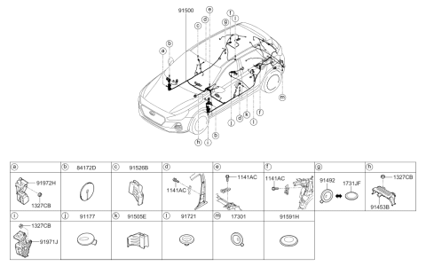 2018 Hyundai Elantra GT Grommet Diagram for 91773-38000
