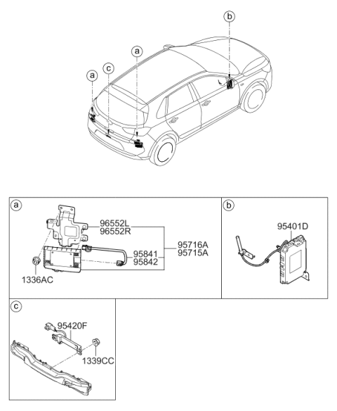 2018 Hyundai Elantra GT UNIT ASSY-BCM & RECEIVER Diagram for 95400-G3992
